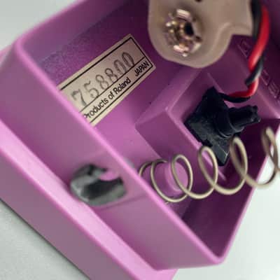 Boss HF-2 Hi Band Flanger (Made in Japan, Vintage Original box, Manual, Green Label) 1985 - 1989 - Pink image 8