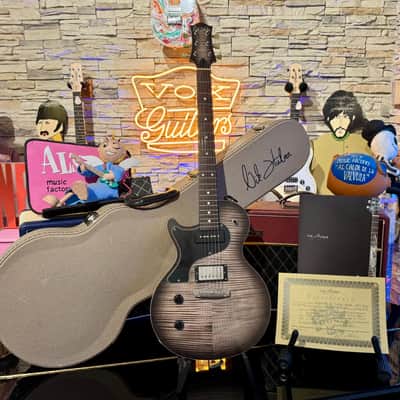 Nik Huber LEFT HANDED  KRAUSTER II “ Custom Shop” KORINA &  Super Flame Top  2016  Charcoal Black image 7