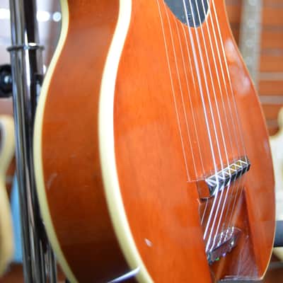 G-Sharp OF-1 Travel Guitar, Natural Mahogany (g# tuning, comes w/ gig bag) image 3