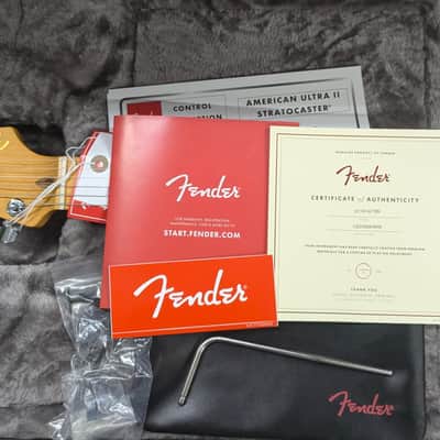 Fender American Ultra II Stratocaster®, Maple Fingerboard, Sinister Red + Case image 3