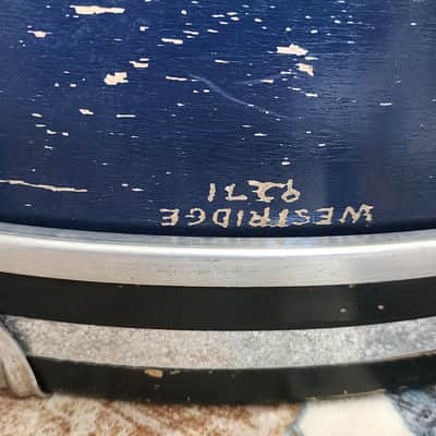 Ludwig Clubdate Spotlight 60's bass drum - Blue silver duco laquer-22x14 with Speedmaster pedal image 17