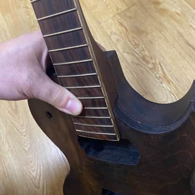 Unfinished Carbonized LP-Style Guitar，Alder Body + Mahogany Neck with Rosewood Fingerboard image 4