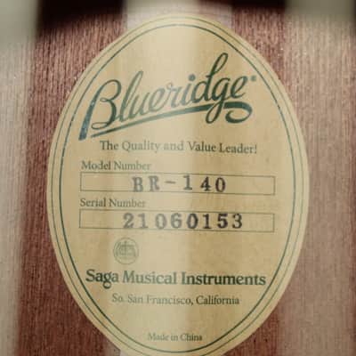 Brand New Blueridge BR-140 Historic Series Dreadnought Acoustic Guitar image 6
