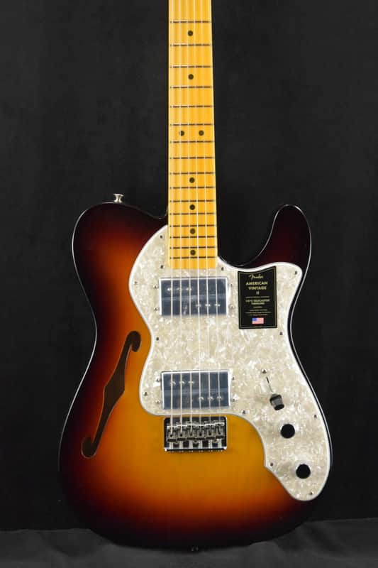 Mint Fender American Vintage II 1972 Telecaster Thinline 3-Color Sunburst Maple Fingerboard image 1