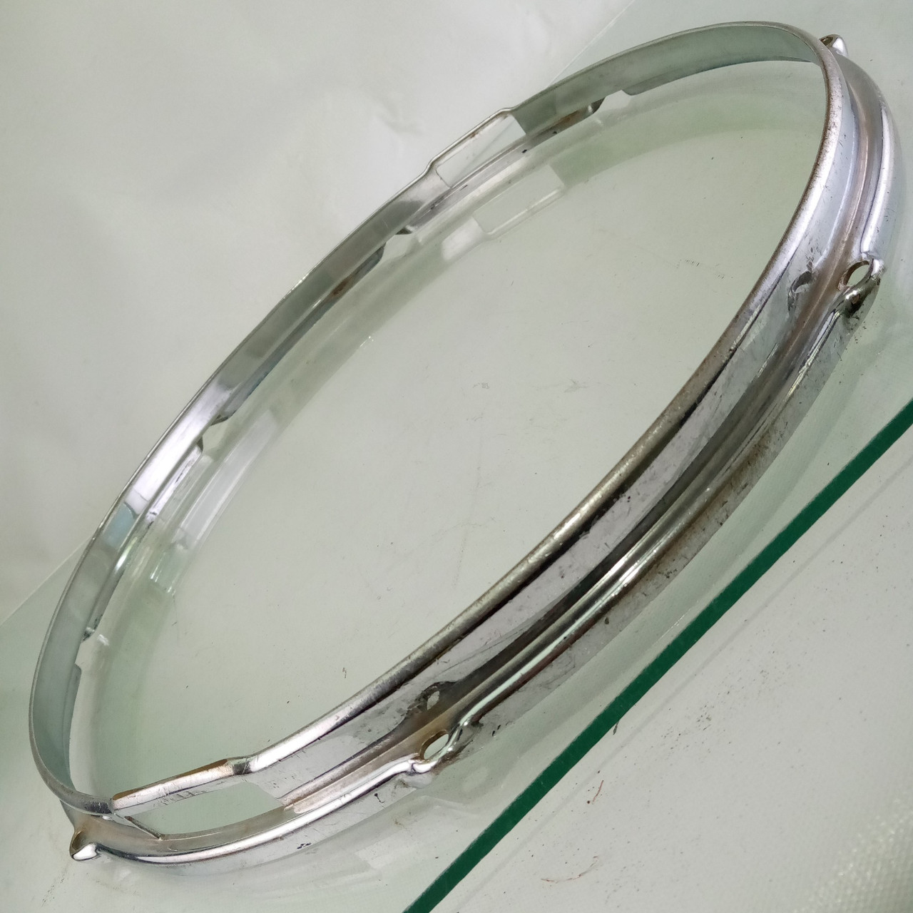 Slingerland 16"BRASS Stick-Saver Snare Drum Resonant Rim/Hoop COB 8Lug Chrome60s — main photograph