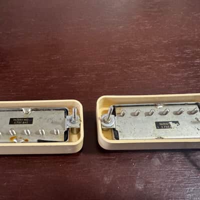 Gibson Vintage Les Paul Deluxe Mini Humbucker Patent Number Sticker Pickup Set 1969-1974 image 7