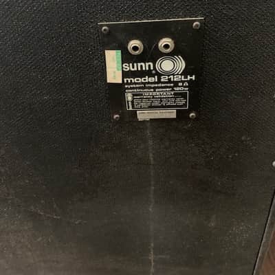 Sunn 212 LH 1970s black 2x12 guitar speaker cabinet image 3