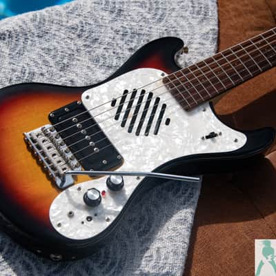 Classic "Marine Rider" - Mosrite Copy Travel Guitar - Made in Japan - Pro Set Up w Perfect Frets/Action/Intonation! Perfect for Travel or Kids image 5