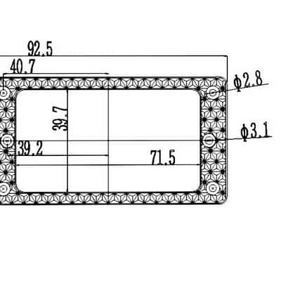 Electric Guitar or Bass Humbucker Pickups Cover Frame Flat Top Pickup Mounting Rings image 3