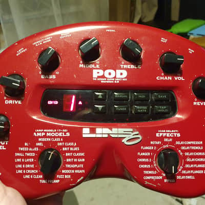 Line 6 POD Multi-Effect and Amp Modeler 1998 - 2000 - Red image 1