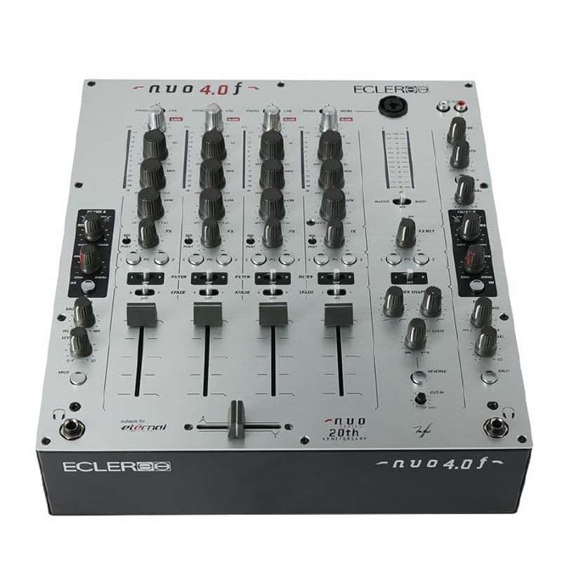 Ecler NUO 4.0F 4-Channel Analogue DJ Mixer with Dual Filters (silver) image 1