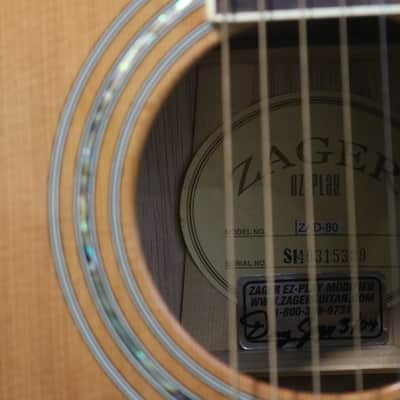 Zager ZAD-80 Acoustic Guitar Signed W/ Case image 8