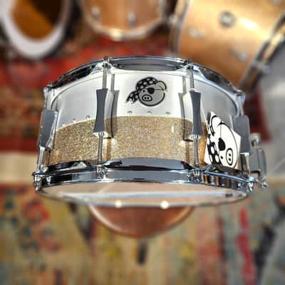 Pork Pie 14x6.5" Aluminum/Maple Hybrid - Champagne Sparkle image 1