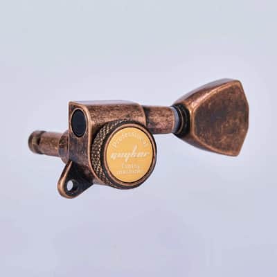Guyker Relic Copper 3x3 Locking Guitar Tuners – 1:18 Ratio for 10mm Headstock Holes image 3