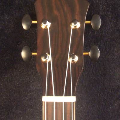Handmade Tenor Ukulele, Solid Curly Mahogany, Spalted Rosewood, Bird & Floral inlay, Soft-bag, Bruce Wei UN17-2019 image 2