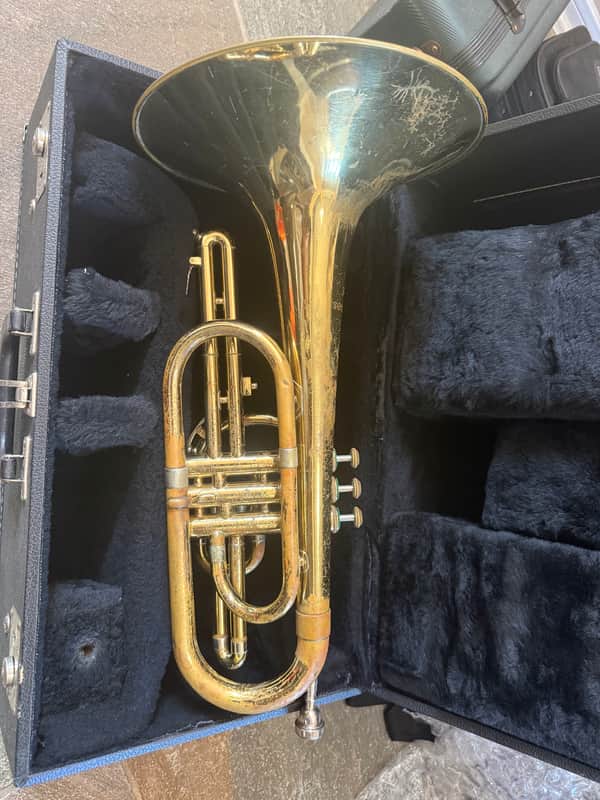 Bach Mercedes Mellophone, with case and mouthpiece, USA image 1