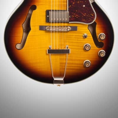 Ibanez Artcore Expressionist AF95FM Hollowbody Electric Guitar, Antique Yellow Sunburst image 3