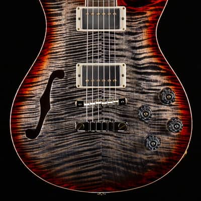 PRS Wood Library Willcutt Exclusive Semi-Hollow McCarty 594 Brazilian Rosewood Charcoal Cherry Burst 10 Top (568) image 3