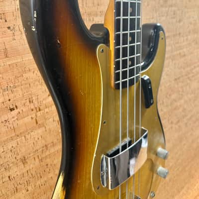 Fender Precision Bass Gold Guard 1959 - Sunburst Ash Body Lightweight image 12