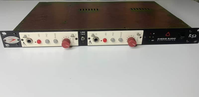Avedis Audio R52 500-Series Rack loaded with 2x A-Designs P-1 Mic Preamps image 1