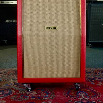 Marshall Studio Vintage SV212 140-Watt 2x12" Design Store Speaker Cabinet 2023 - Red & Basketweave image 3