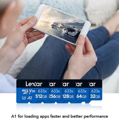 Lexar High-Performance 633x 64GB microSDXC UHS-I Card w/ SD Adapter, Up To 100MB/s Read, for Smartphones, Tablets, and Action Cameras (LSDMI64GBBNL633A) image 5