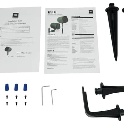 Pair JBL GSF6-GN 6.5" Landscape Ground Stake / Wall Mount 70v Commercial Speaker image 8