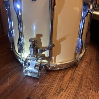 Pearl Marching Percussion 13.5x12 Marching Snare Drum White w/ Sling - Made in Taiwan image 7