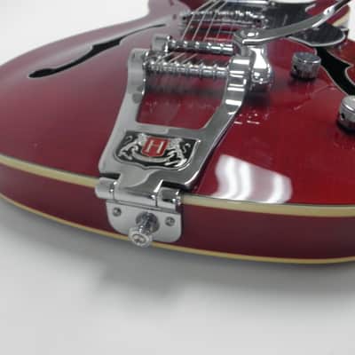 Hagstrom Tremar Viking Deluxe 2023 - Cherry Red image 7