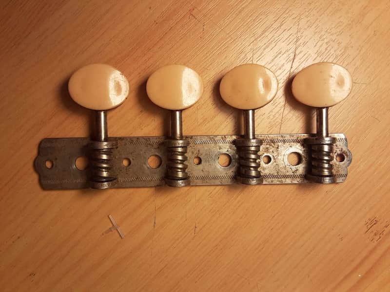 Harmony Silvertone * Unbranded Mandolin A-Style Tuning Machine Strip (Treble Side only) image 1