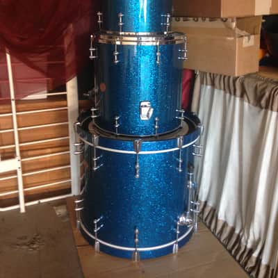 Last Price Drop - Gretsch New Classic Maple Drum Set Ocean Blue Sparkle 10, 12, 16, 22 image 1