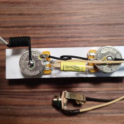 K D Paulus Guitar Parts Premium Wiring Harness for LP Jr. - 50's Wiring, ZOSO Cap - N/A image 1