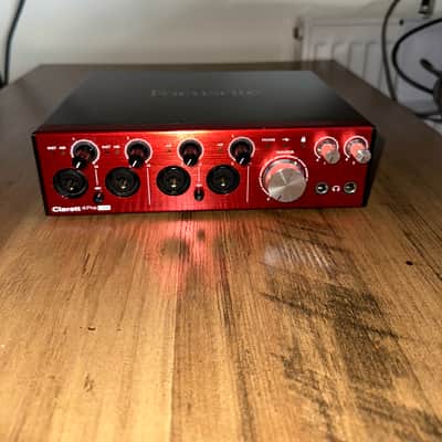 Focusrite Clarett+ 4Pre USB-C Audio Interface 2021 - Present - Red image 4