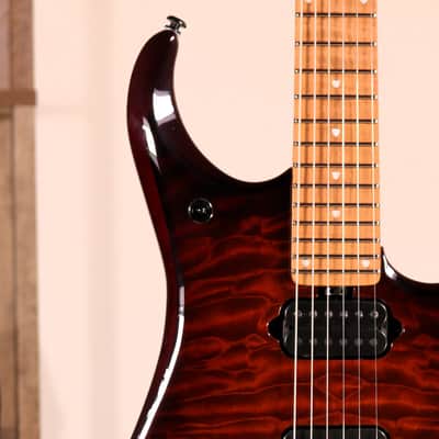 MusicMan JP15 - Figured Roasted Maple Fingerboard, Amber Waves Quilt image 4