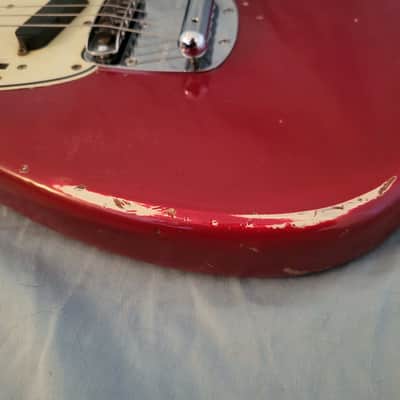Fender Mustang Guitar with Rosewood Fretboard - 1966 - Dakota Red image 9