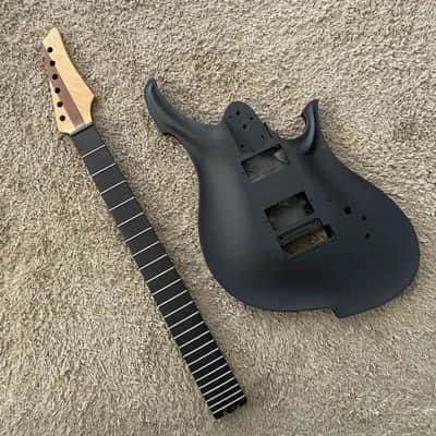 Aluminum Black DIY Project Guitar Body and Neck Kit image 4