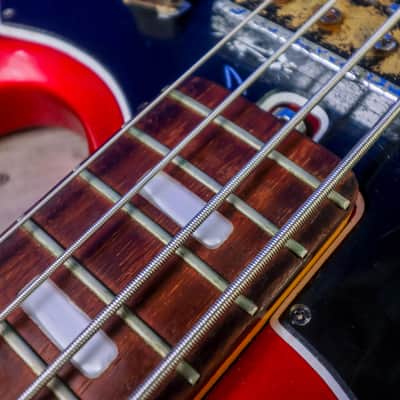 Teisco Spectrum EB-120 1960s Bass - Candy Apple Red image 19