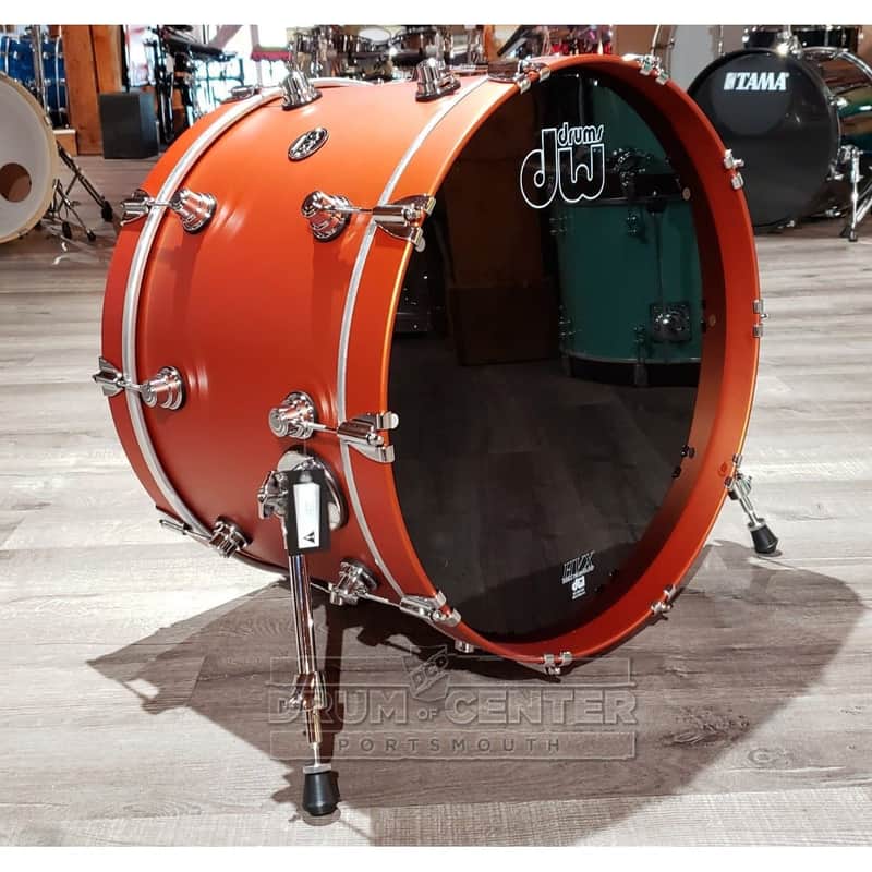 DW Performance Bass Drum 22x14 Hard Satin American Rust image 1