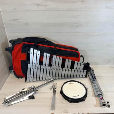 Ludwig Student Bell & Practice Pad Percussion Kit w/ Rolling Bag & Stand 2000's image 4