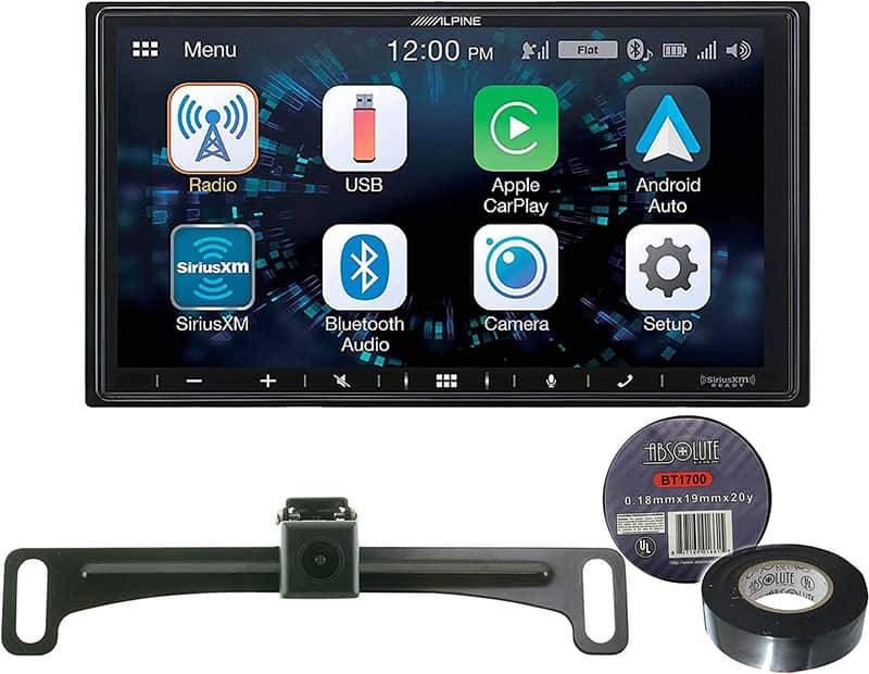 Alpine iLX-W670 7" CarPlay Android Auto + Backup Camera + Electrical Tape image 1