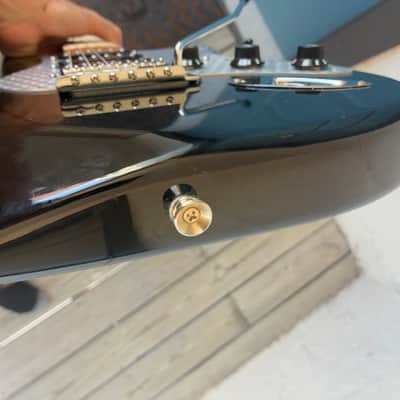 Fender  HSS Fat Strat limited edition black matching head stock Standard Stratocaster with Maple Fretboard image 20