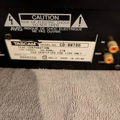 TASCAM CD-RW700 2000 - Black image 8