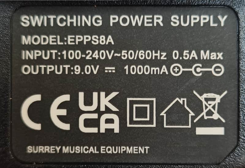 Guitar Effects Pedal Power Supply Adapter + 5 Way Daisy Chain Cable Splitter 3 4 5 image 1