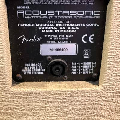 Fender Acoustasonic Ultralight Stereo 2x125 Watt Amp & 2x8” Stereo Cab - Pre Owned image 12