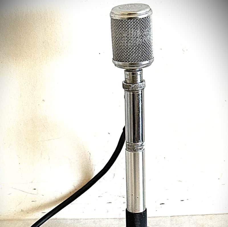 Vintage 1930's ASTATIC K-2 Crystal Microphone, upgraded, works w/desk stand image 1