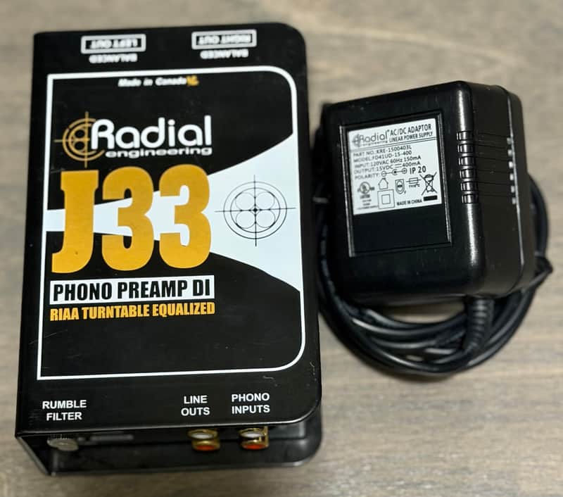 Radial J33 Phono Preamp DI 2025 - Black image 1