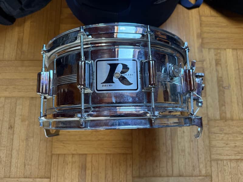 Rogers "Big R" Dyna-Sonic 6.5x14" Brass Snare Drum 1975 - 1984 - Chrome image 1