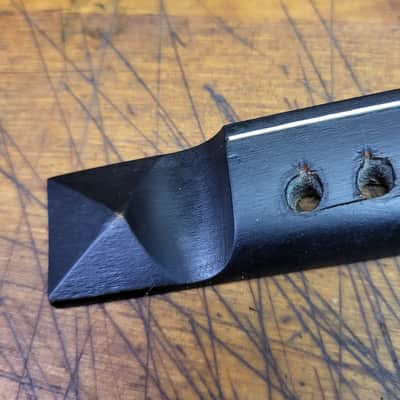 Vintage RARE 1930's Richter Acoustic Guitar Pyramid Wood Bridge Tailpiece Luthier Parts image 2