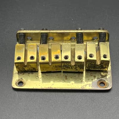 1980s Ibanez Roadstar II or Iceman Bass Bridge - Gold Brass image 1