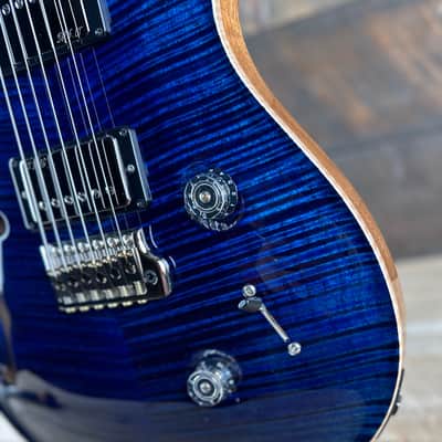 PRS Wood Library Custom 24 Semi-Hollow Flame Maple 10 Top - Whale Blue 386423 image 4